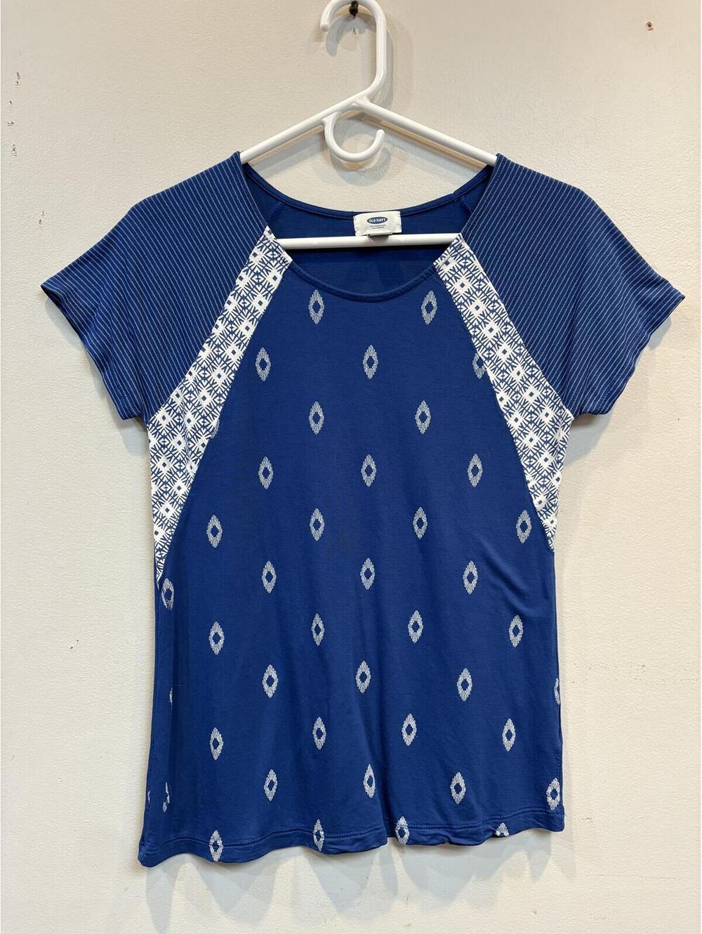 Old Navy Women's Blue Rayon Blend Short Sleeve Top XS